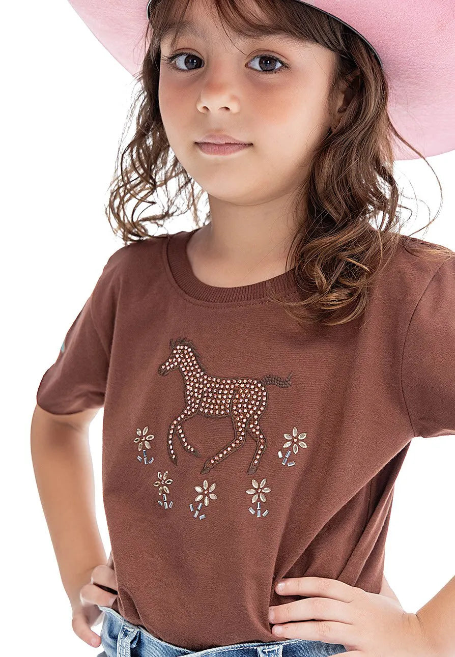 T-SHIRT KIDS LITTLE COWGIRL